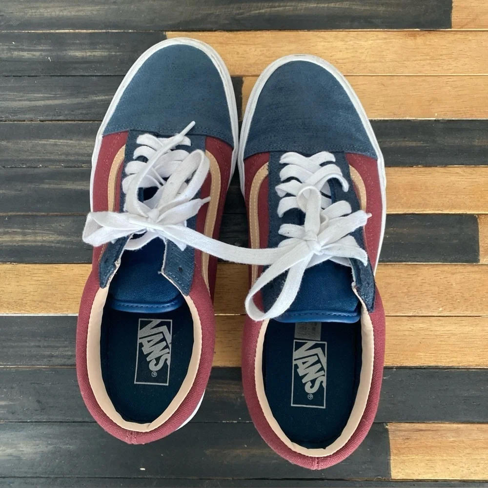 Vans Old Skool Off The Wall Navy Maroon Men’s 11 Unisex Sneakers  T-17